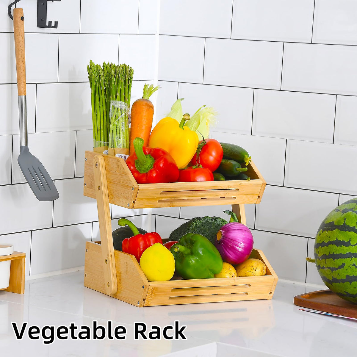 VIKEYHOME assembly video guide for quick setup of the fruit basket.