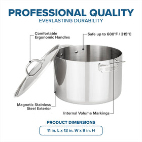 Viking stock pot is dishwasher safe for easy cleanup