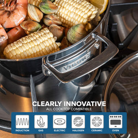 Viking 3-ply stainless design suits induction and high-heat use