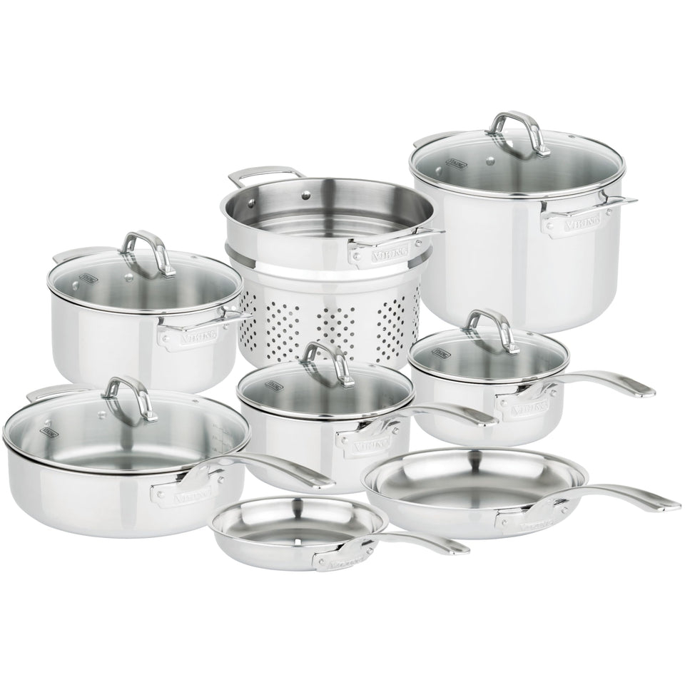 Viking 13-piece cookware set with pots and pans for versatile home cooking