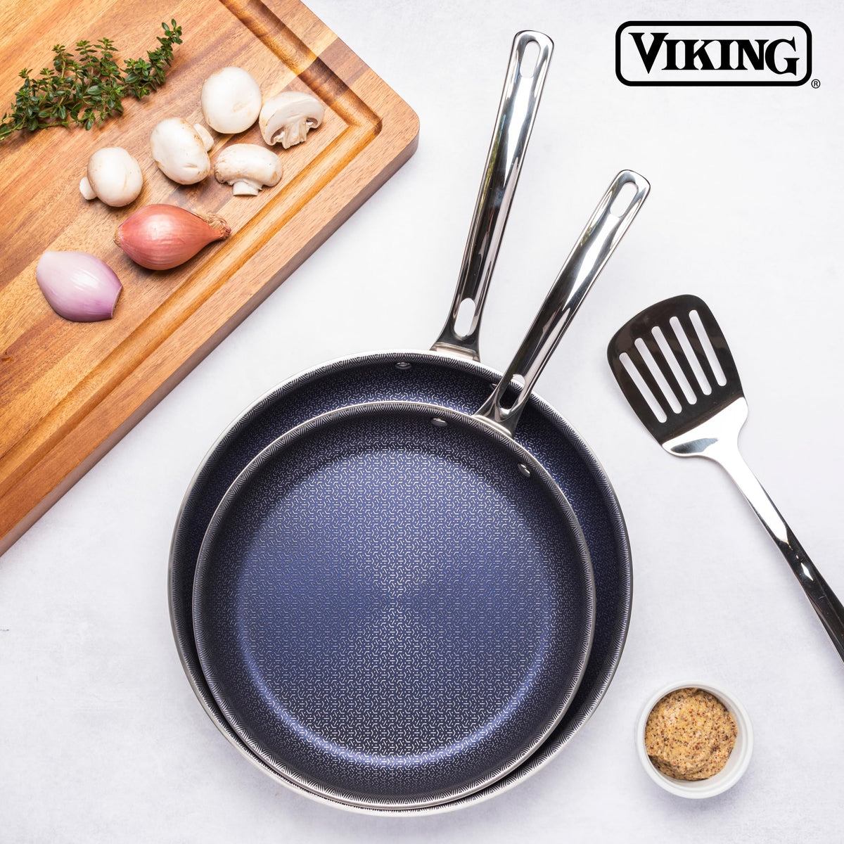 Viking pan is dishwasher safe, though handwashing preserves nonstick life