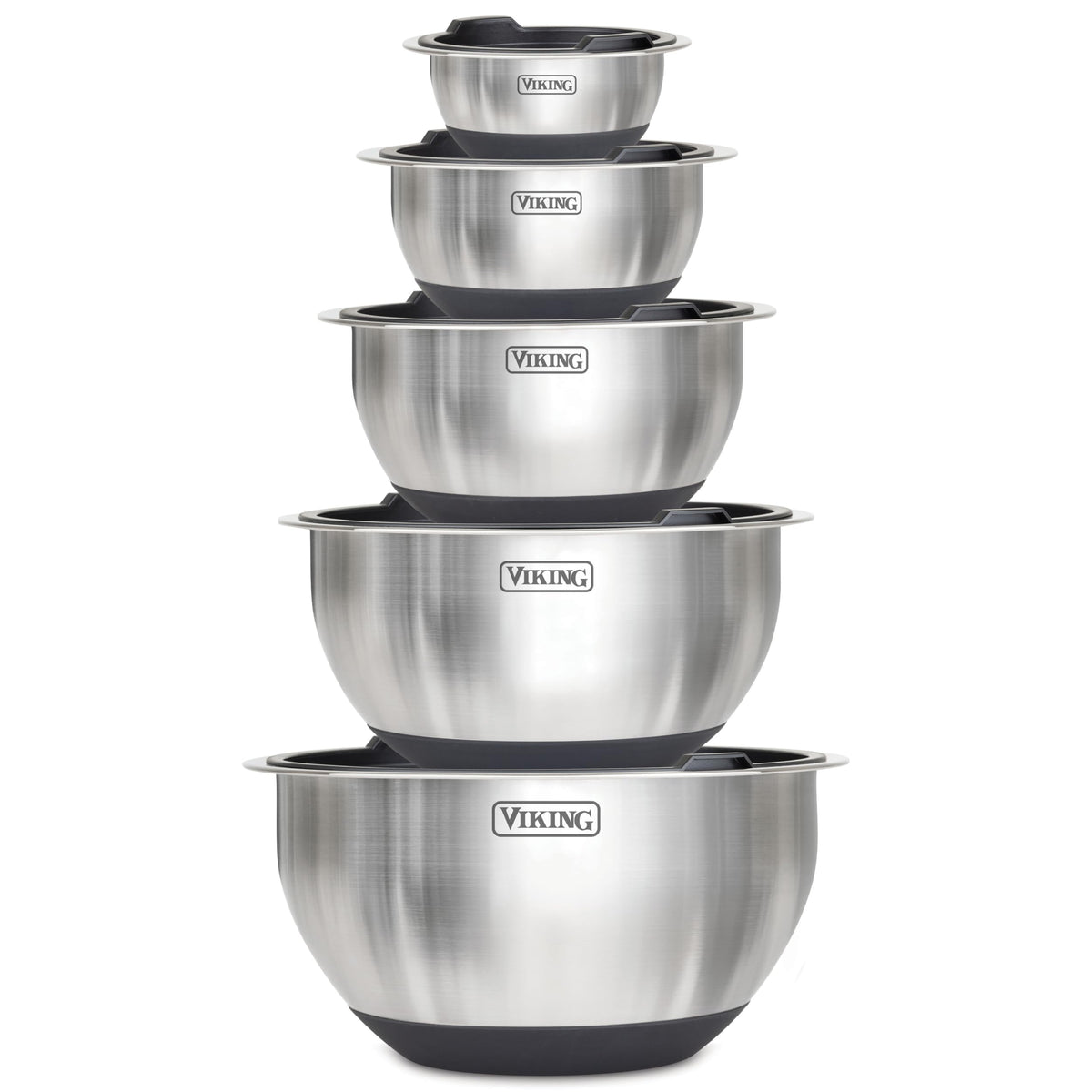 Viking 20 oz mixing bowl with lid, sturdy stainless steel for prep and storage