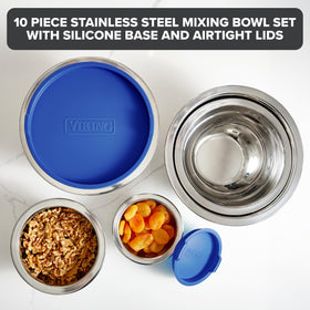 Viking 20 oz mixing bowl showing compact size and sturdy base for whisking.