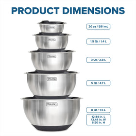 Viking 8 qt bowl with lid, great for family-sized prep