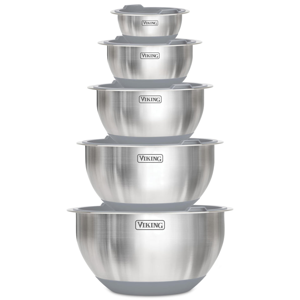 Viking mixing bowl 20oz with lid showing smooth interior and sturdy build for precise prep