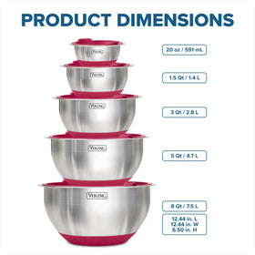 Viking nestable design saves cabinet space and keeps bowls organized.