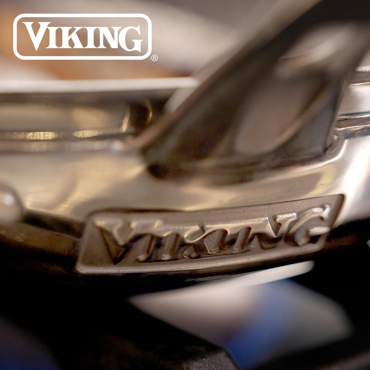 Viking PureGlide Pro 3-Ply nonstick surface compatible with metal utensils for everyday cooking.