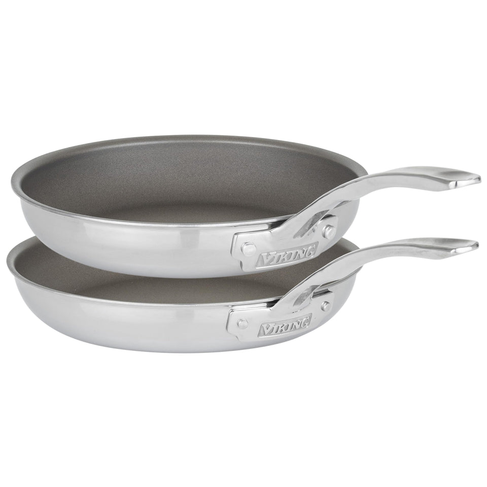 Viking PureGlide Pro outer angle shows titanium surface for even heating.