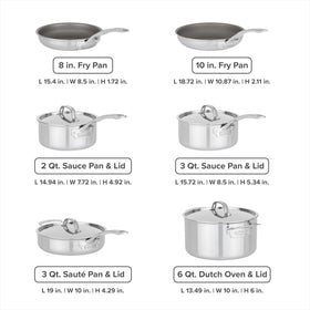 Viking PureGlide Pro 3-Ply induction-ready cookware on an induction hob