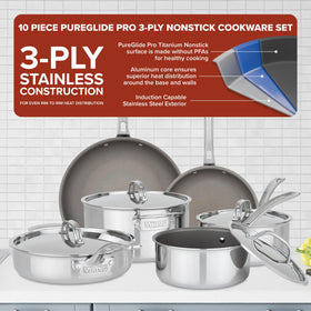 Viking PureGlide Pro 3-Ply saucepan top view shows versatile cooking potential