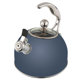 Viking tea kettle whistle alerts when water boils.