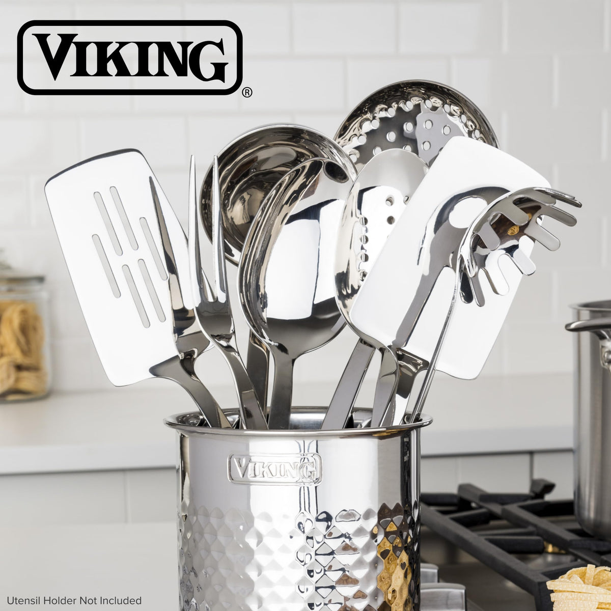 Viking deep ladle for serving soup and stew easily