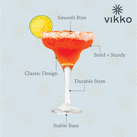 Durable thick glass from Vikko designed to last through parties.