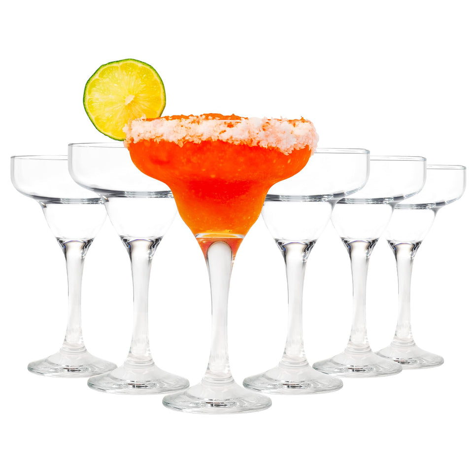 Vikko margarita glass set of 6, clear 10 oz, ideal for entertaining cocktails.