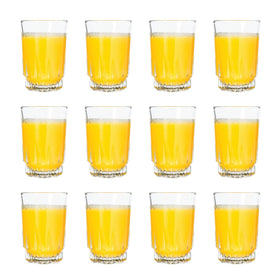 Vikko small juice glass heavy-base front view, stable and easy to grip.