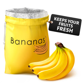 VIKROM banana bag with aluminum lining keeps fruit fresh longer when opened