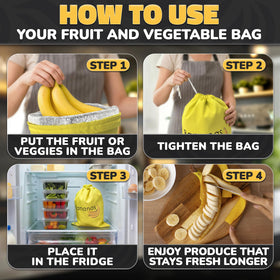 VIKROM nylon construction offers durable, reusable fruit storage