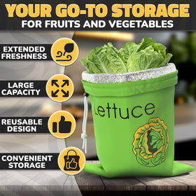 VIKROM breathable and washable produce bags reduce waste and keep produce fresh.