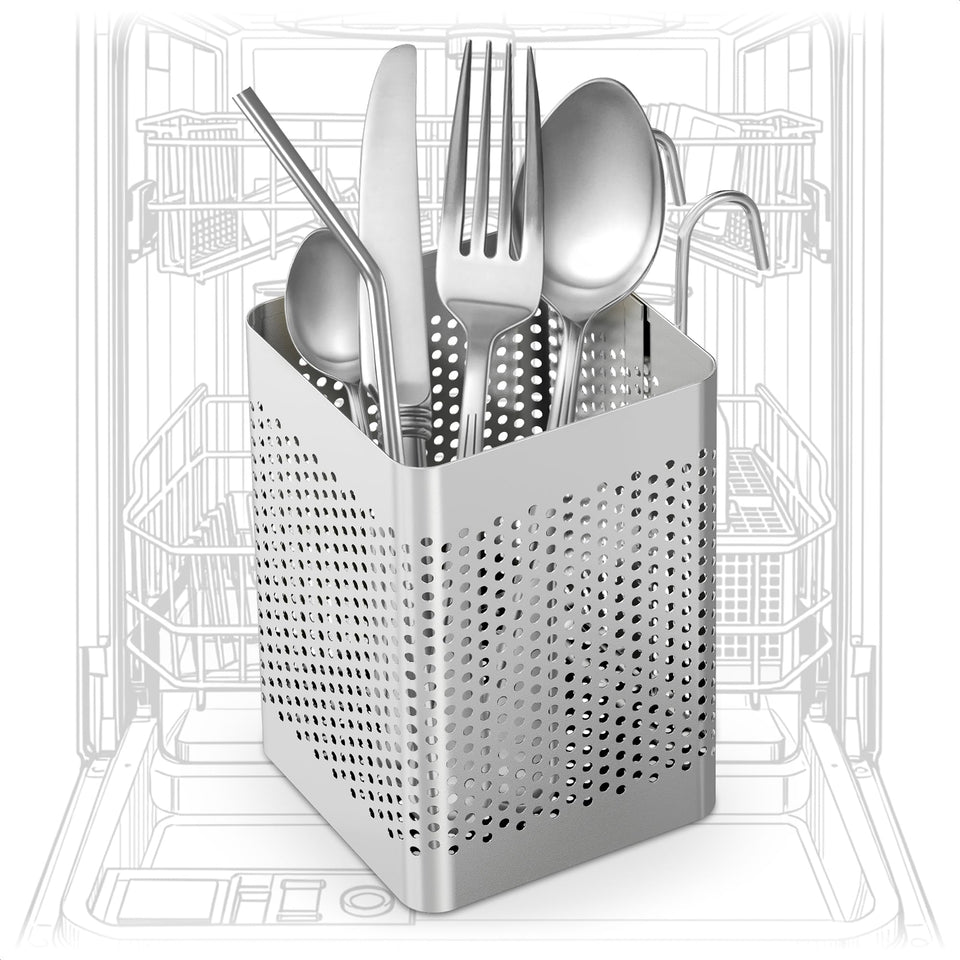 VIKROM dishwasher chopstick basket front view shows compact organization.