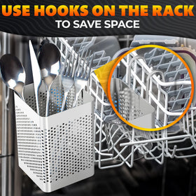 VIKROM dishwasher chopstick basket organized for chopsticks, straws, teaspoons and more.