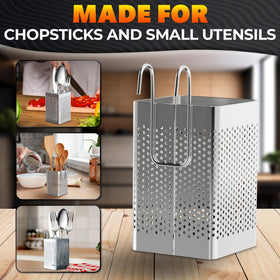 VIKROM dishwasher chopstick basket size demonstrated at 4 inches tall.