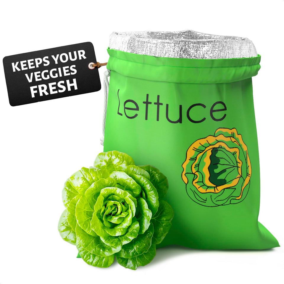 VIKROM Lettuce Keeper closeup with foil lining protecting greens freshness.