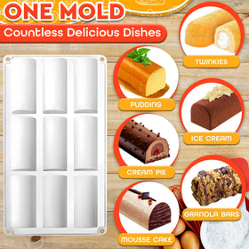 VIKROM twinkie mold close-up showing cylindrical shape for treats