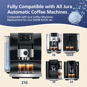 VILLAPOOL Jura brew-unit cleaning tablet dissolves oils for fresher coffee.