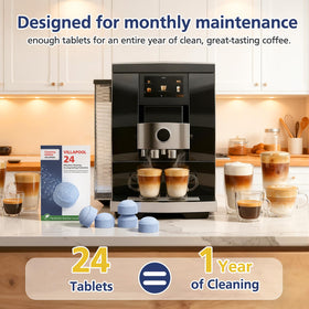 VILLAPOOL OEM-level cleaning tablet for Jura at lower cost.