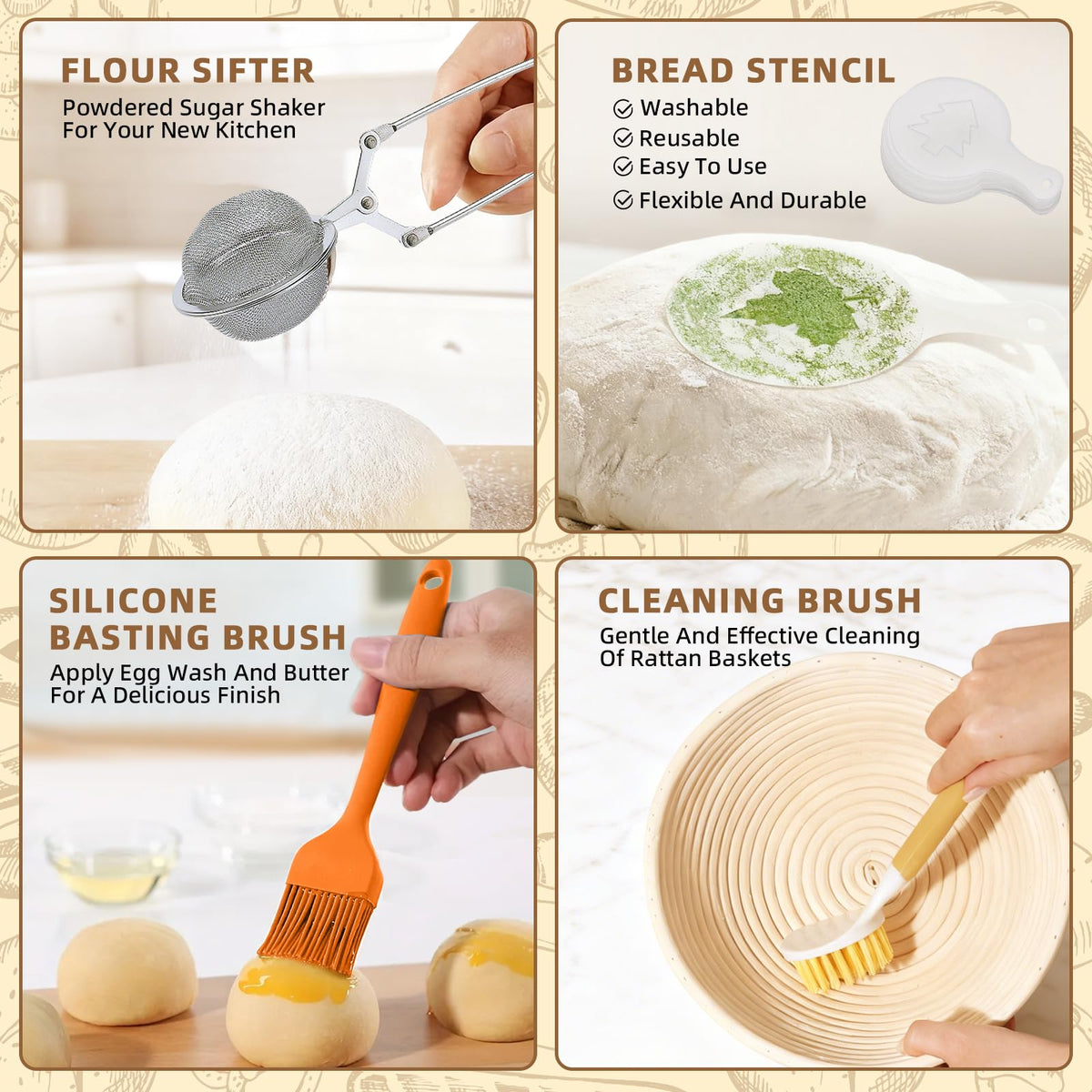 VIMERPA silicone bread sling enables safe dough transfer to bakeware.