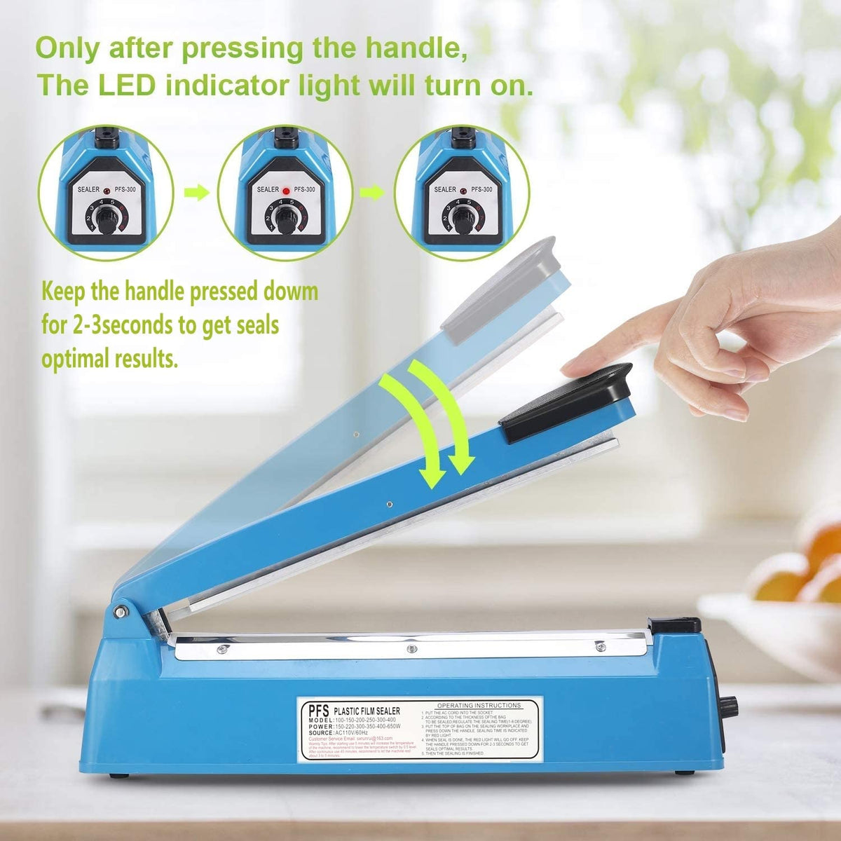 Built‑in fuse ensuring safe operation during sealing tasks.