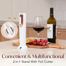 VIN FRESCO built-in foil cutter for fast foil removal during uncorking.