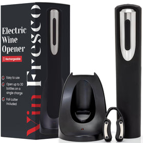 VIN FRESCO rechargeable wine opener poised to uncork a bottle with ease
