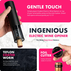 Sleek VINABON black edition design adds sophistication to home bar.