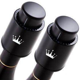 VINABON vacuum wine stopper set front view – two-pack keeps wine fresh longer