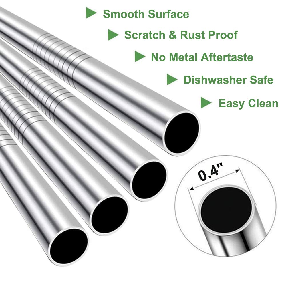 Vinaco 0.4-inch diameter straw for smoothies and bubble tea