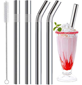 Vinaco 10.5-inch bent smoothie straw for thick drinks
