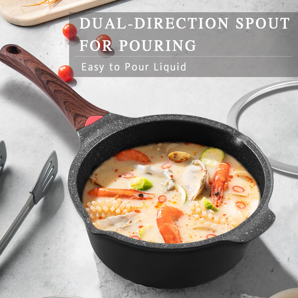 Vinchef stay-cool handle stockpot for safe, comfortable boiling