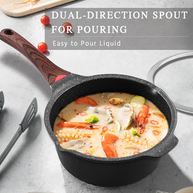 Vinchef stay-cool handle stockpot for safe, comfortable boiling