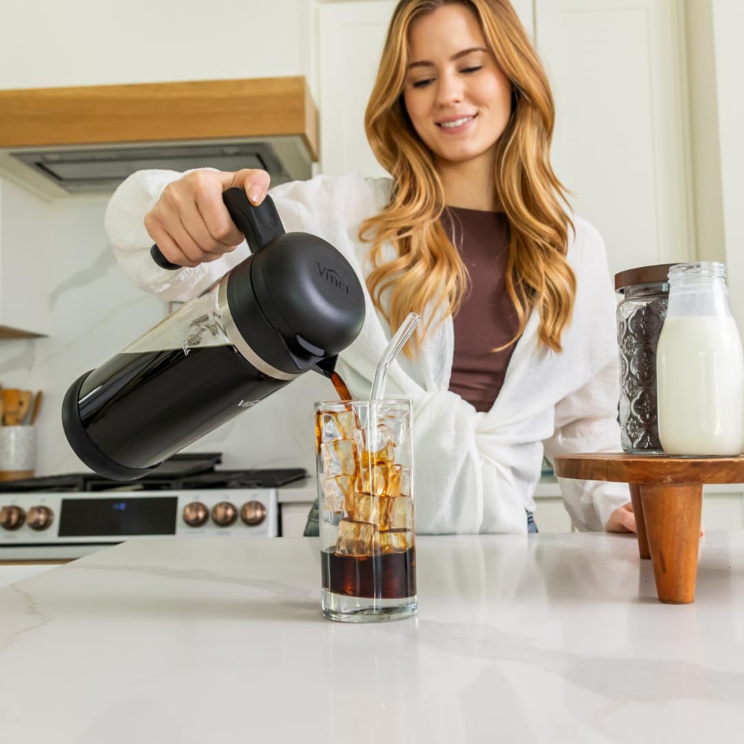 VINCI Cold Brew 360 fridge-friendly design fits in most refrigerators.