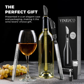 Vinenco drip-free pourer serves smooth pours with no drips.