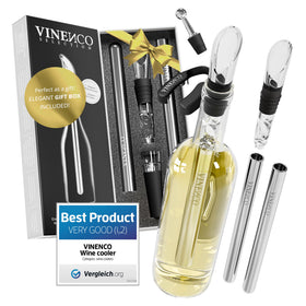 Vinenco 7-in-1 wine chiller keeps wine at the perfect temperature.