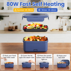 Vingud cordless lunch box one-button control simplifies heating on the go.