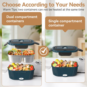 Vingud electric lunch box showing 1.5L capacity for ample portions.