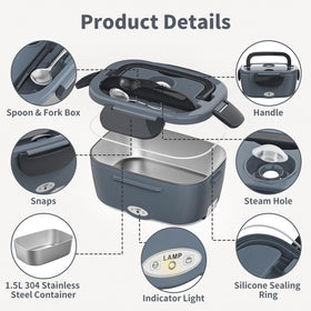 Vingud electric lunch box portable design suitable for cars and trucks.