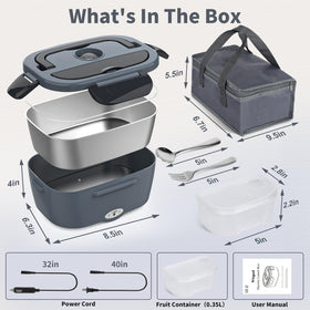 Vingud electric lunch box on office desk provides warm meals.