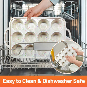 Vinino dishwasher-safe bakeware simplifies cleanup after baking.