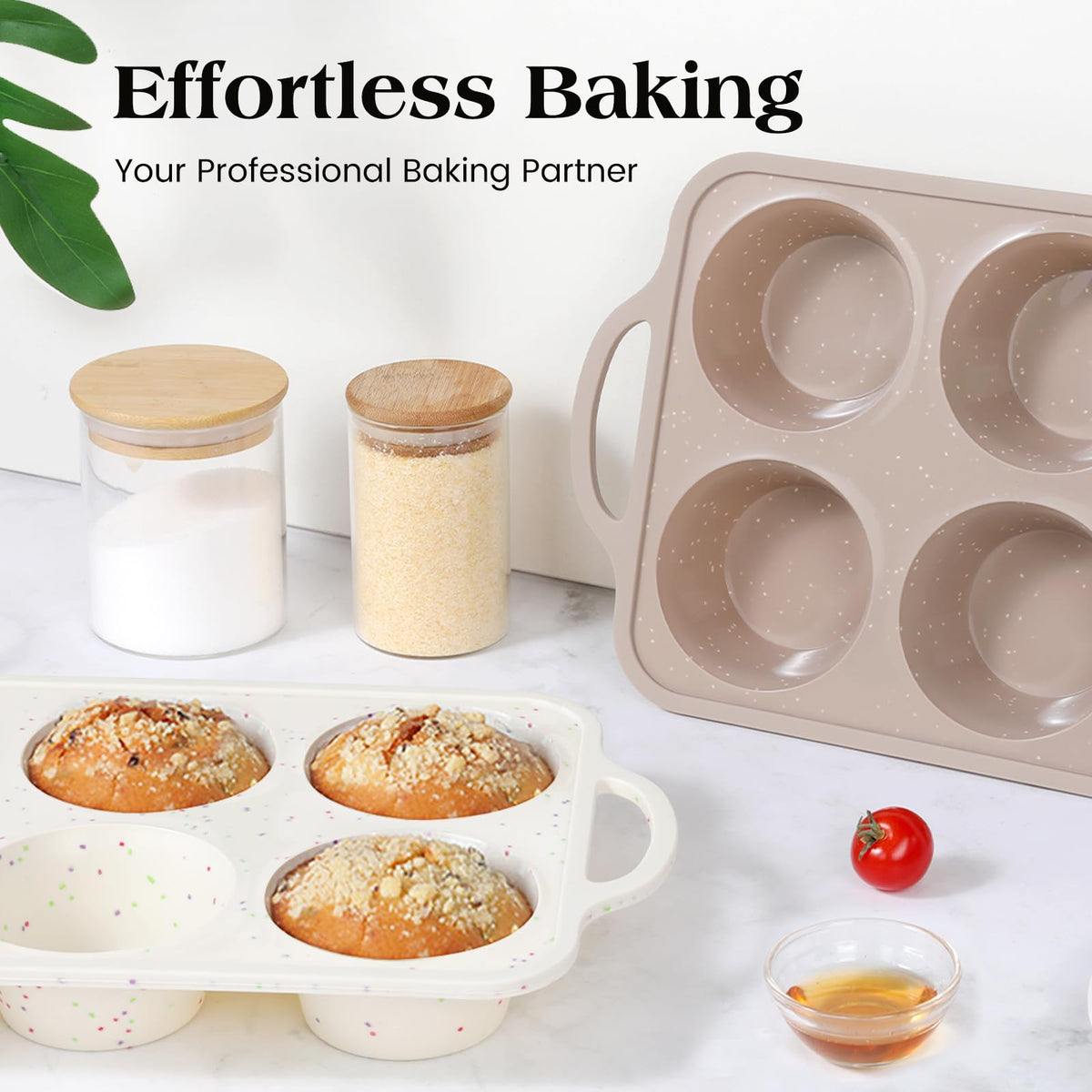 Vinino dishwasher-safe silicone muffin pan cleaning after baking