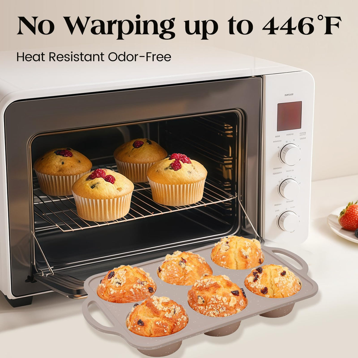Vinino kitchen muffin pan storage flexible silicone for compact storage
