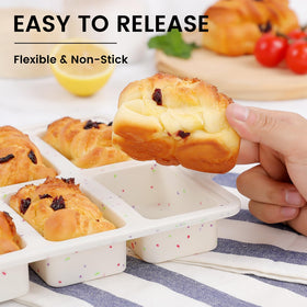 Vinino mini loaf pan non-stick surface enables easy bread release